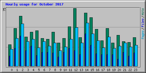 Hourly usage for October 2017